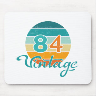 Retro Sunset 84 Vintage Distressed Mouse Pad