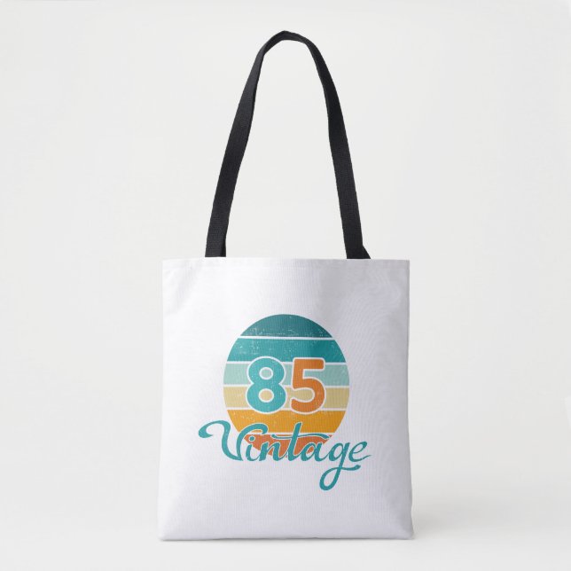 Retro Sunset 85 Vintage Distressed Tote Bag (Front)