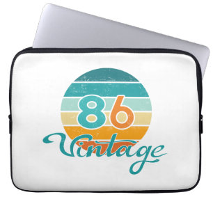 Retro Sunset 86 Vintage Distressed Laptop Sleeve