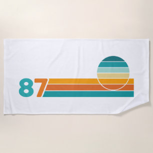 Retro Sunset 87 Beach Towel