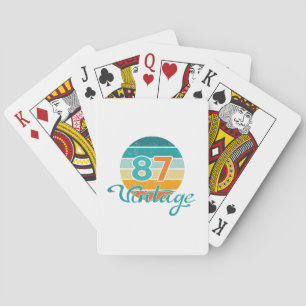 Retro Sunset 87 Vintage Distressed Playing Cards
