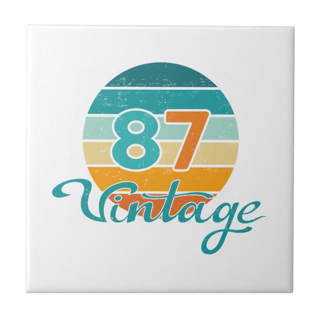 Retro Sunset 87 Vintage Distressed Tile (Front)