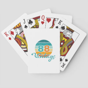 Retro Sunset 88 Vintage Distressed Playing Cards