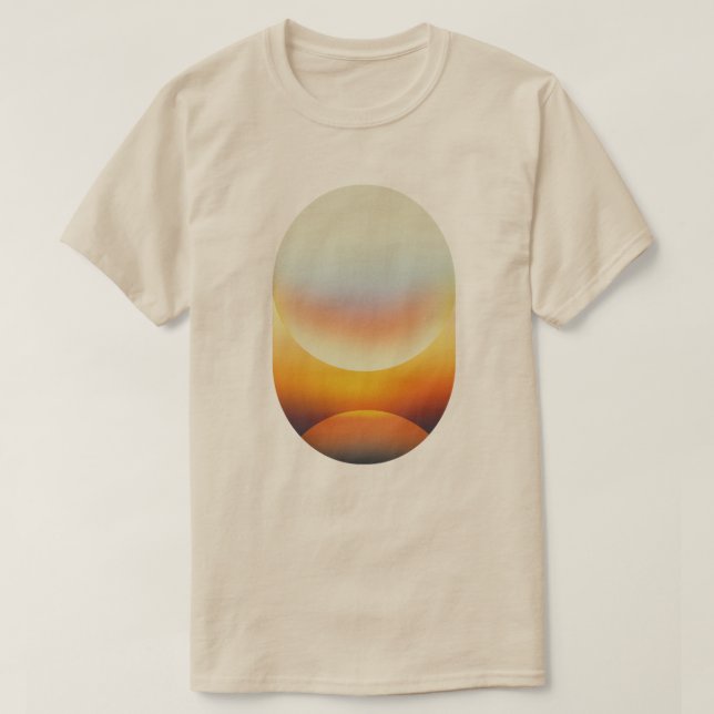 Retro Sunset Abstract Graphic T-Shirt (Design Front)