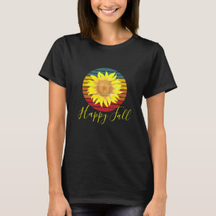 Retro sunset and sunflower T-Shirt
