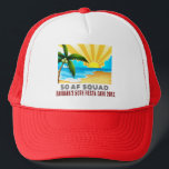 Retro Sunset Beach 50th AF Birthday Crew Squad Tru Trucker Hat<br><div class="desc">Retro Sunset Beach 50th AF Birthday Crew Squad Trucker Hat</div>