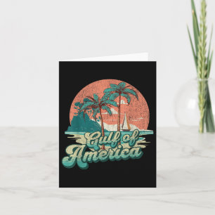 Retro Sunset Beach Vibes - Gulf Of Usa, America Card