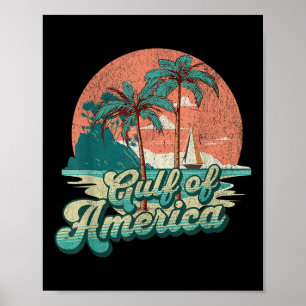 Retro Sunset Beach Vibes - Gulf Of Usa, America  Poster