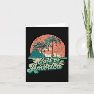 Retro Sunset Beach Vibes - Gulf Of Usa Card
