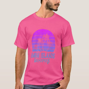 Retro Sunset Bimini Islands Bahamas Summer Vintage T-Shirt