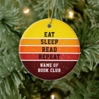 Retro Sunset Book Club Eat Sleep Repeat