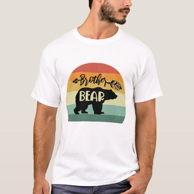 Retro Sunset Brother Bear T-Shirt (Front)