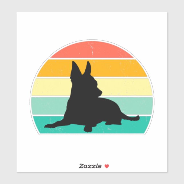 Retro Sunset Chihuahua Sticker (Sheet)