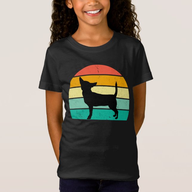 Retro Sunset Chihuahua     T-Shirt (Front)