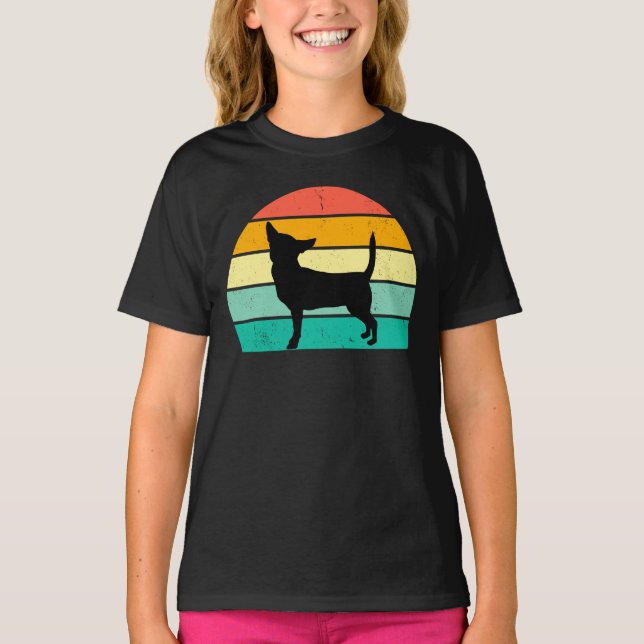 Retro Sunset Chihuahua     T-Shirt (Front)