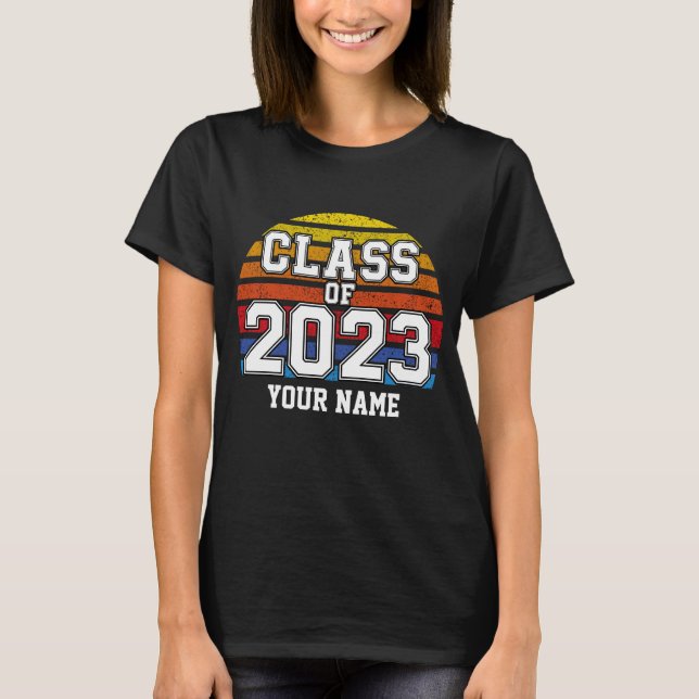 Retro Sunset Class of 2023 T-Shirt (Front)