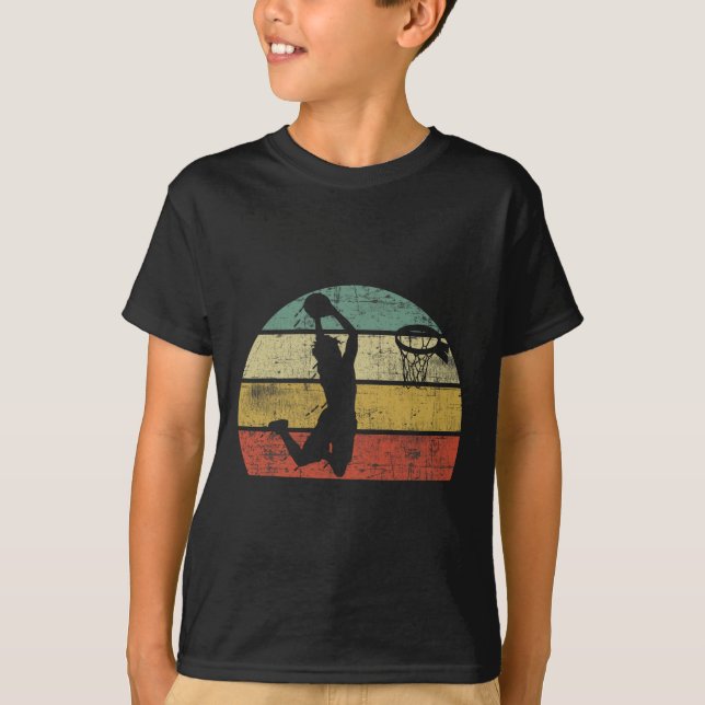 Retro Sunset Colourful Sketll Dunk  T-Shirt (Front)