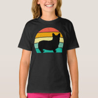 Retro Sunset Corgi    T-Shirt