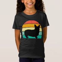 Retro Sunset Corgi T-Shirt