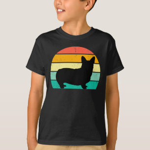Retro Sunset Corgi T-Shirt