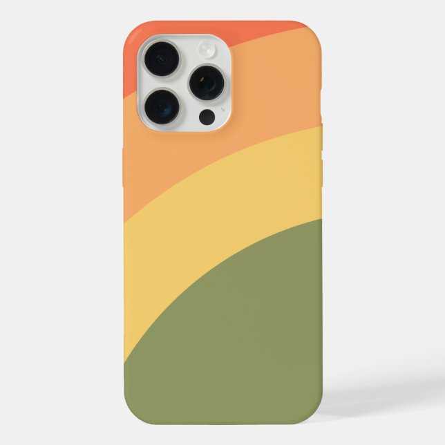 Retro Sunset Curves iPhone Case (Back)