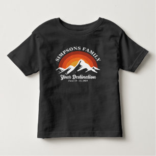 Retro Sunset Custom Family Vacation Group Matching Toddler T-Shirt