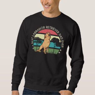 Retro Sunset Cute Labrador Retriever Dad Sweatshirt