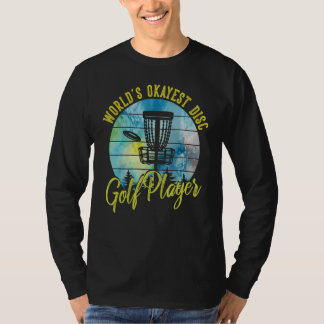 Retro Sunset Disc Golf Motiv Worlds Okayest Disc G T-Shirt