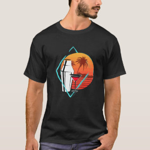Retro Sunset Drink Bartender Barkeep Barman Cockta T-Shirt