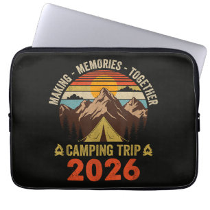 Retro Sunset Family Camping Trip 2026 Laptop Sleeve
