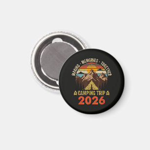 Retro Sunset Family Camping Trip 2026  Magnet
