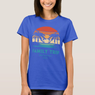 Retro sunset family trip vacation Matching group T-Shirt