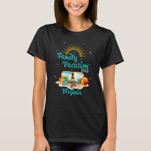 Retro Sunset Family Vacation 2023 Virginia Beach T-Shirt