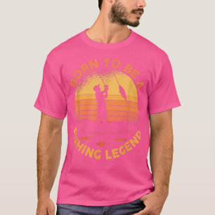 Retro Sunset Fisherman Silhouette T-Shirt