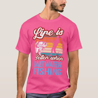 Retro Sunset Fishing  T-Shirt