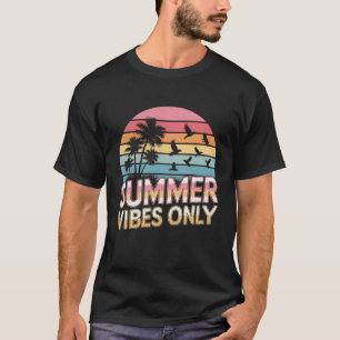 Retro Sunset Gradient "Summer Vibes Only" T-Shirt