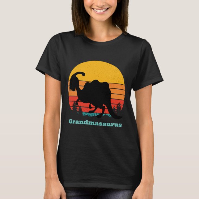 Retro Sunset Grandmasaurus T-Shirt (Front)