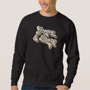 Retro Sunset Groovy & Boozy Bachelorette Party Bri Sweatshirt
