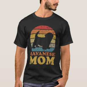 Retro Sunset Havanese Dog Mum T-Shirt