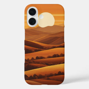 Retro Sunset Hills iPhone 16 Case
