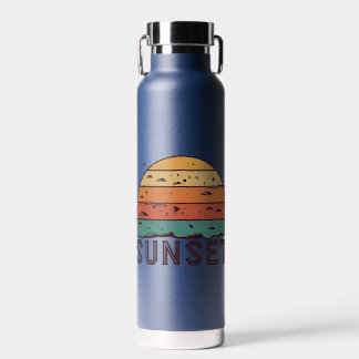 Retro Sunset Horizon Graphic Mug' Water Bottle