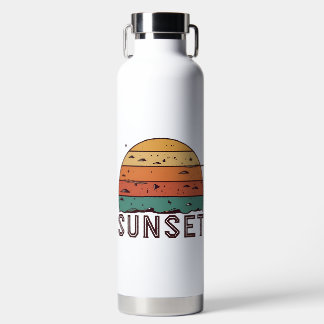 Retro Sunset Horizon Graphic Mug' Water Bottle