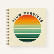 Retro Sunset Journal – Slow Mornings Cozy Writing