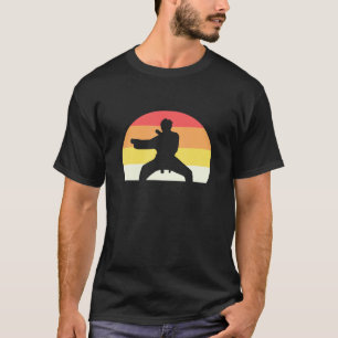 Retro Sunset Karate Vintage Taekwondo T-Shirt