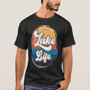 Retro Sunset Lake Life Men & Women Loves Camping S T-Shirt