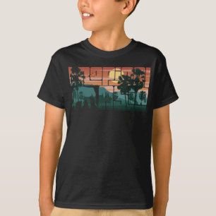 Retro Sunset Landscape Asia Thailand - Typography T-Shirt