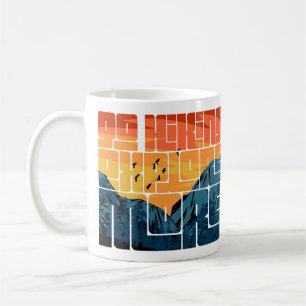 Retro Sunset Landscape Hiking Adventure Explore Coffee Mug