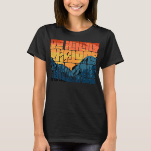 Retro Sunset Landscape Hiking Adventure Explore T-Shirt