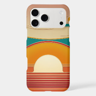 Retro Sunset Lines Aesthetic iPhone Case