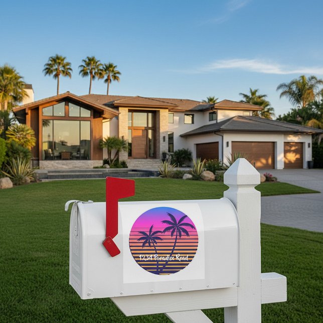 Retro sunset mailbox sticker (Creator Uploaded)